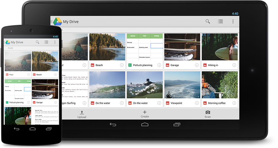 google drive app for android tablet